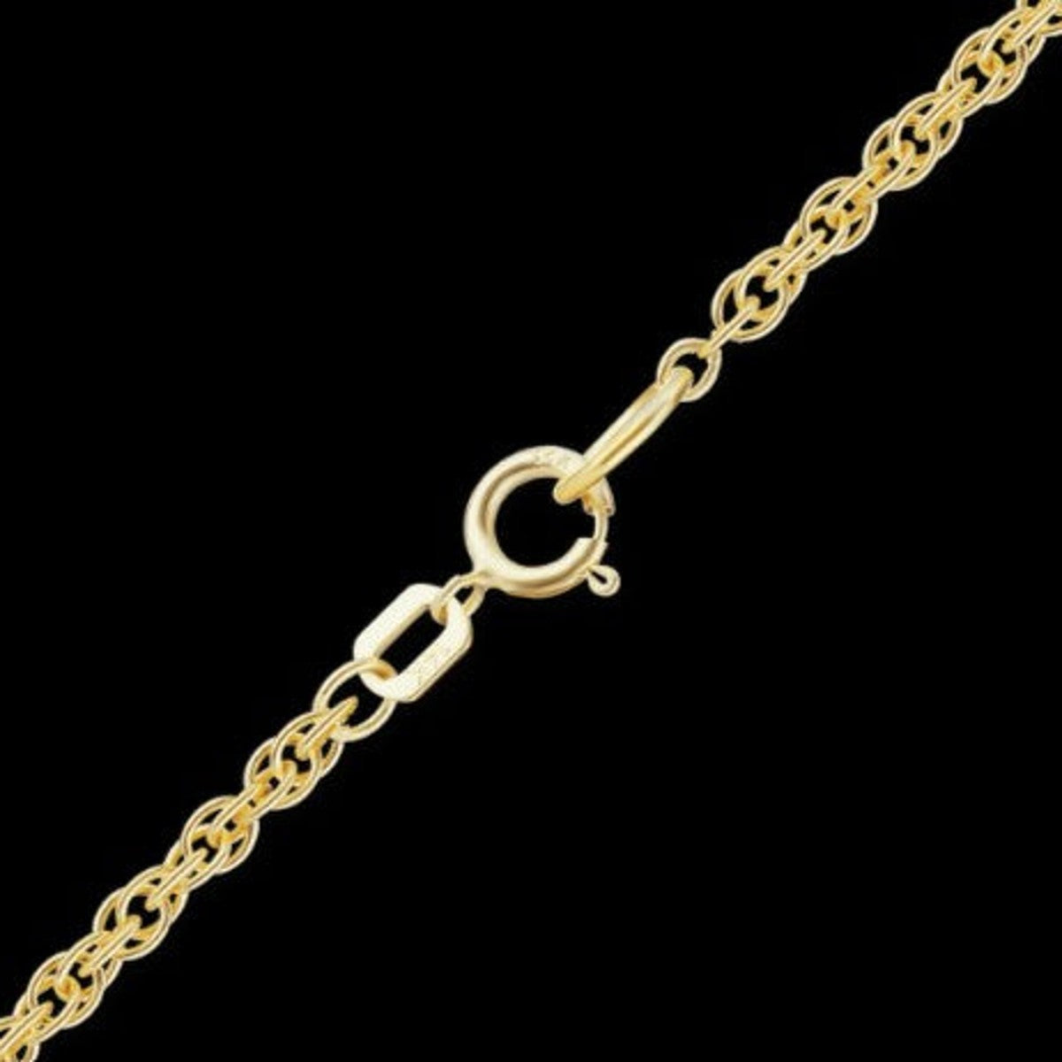 14K yellow gold classic rope chain necklace