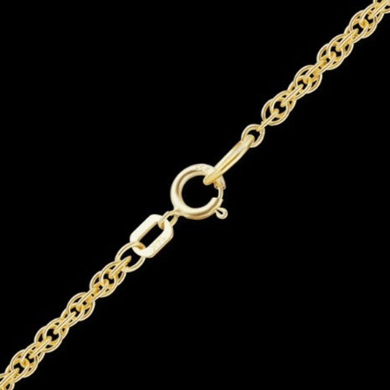 14K yellow gold classic rope chain necklace