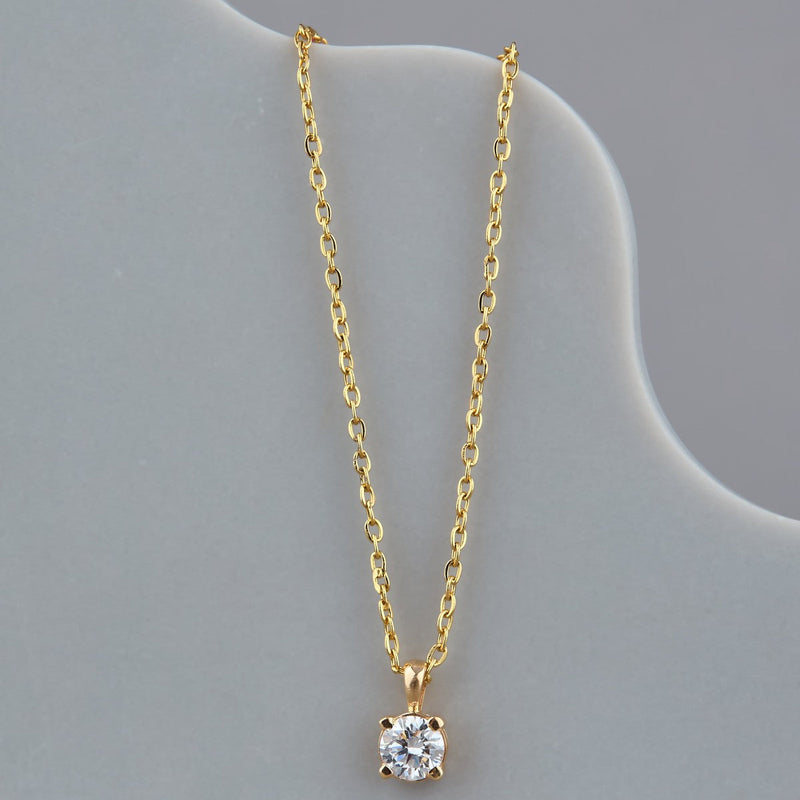 0.30 ct lab grown diamond solitaire pendant in 14K gold