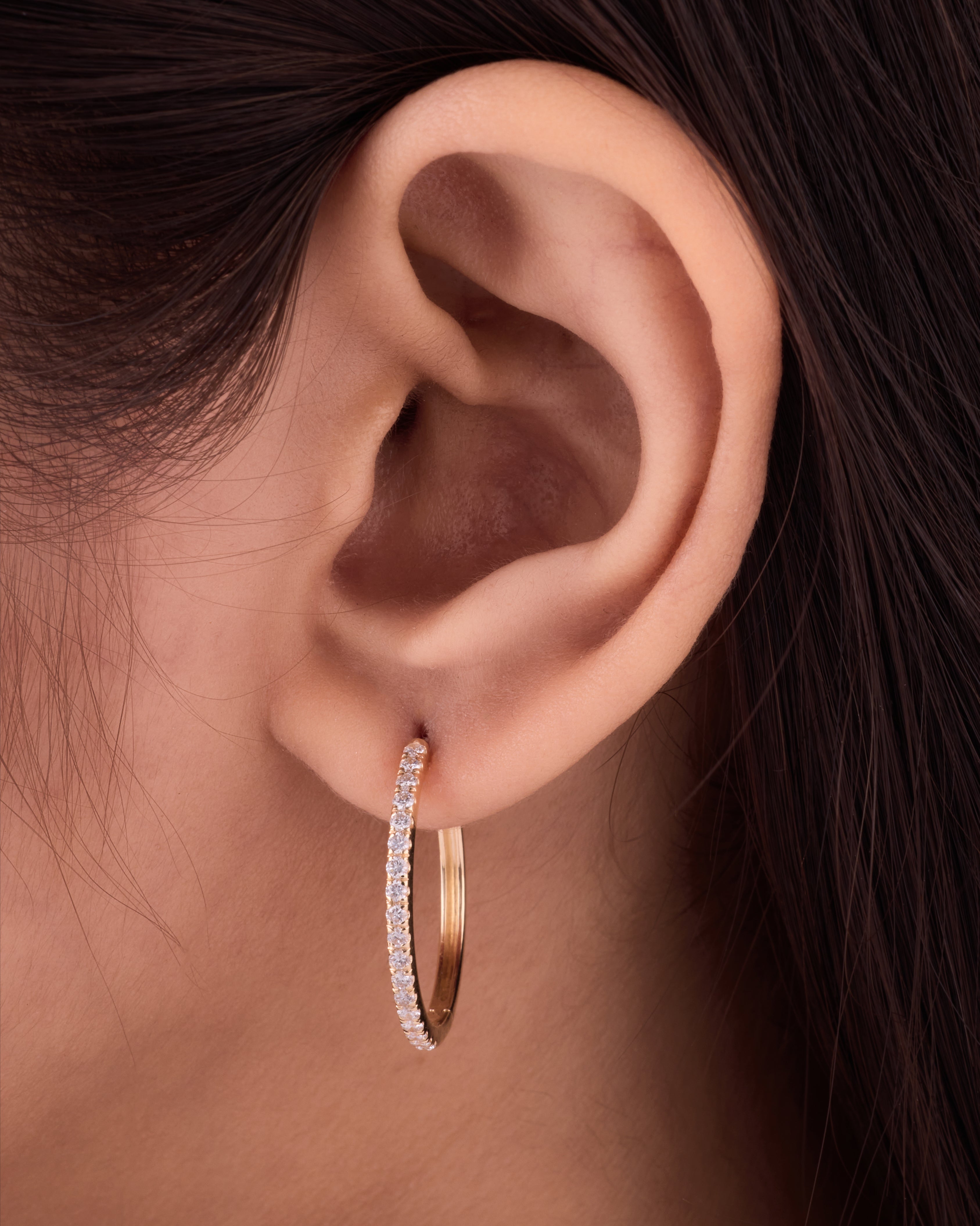 Lab Grown Diamond Hoop Earrings
