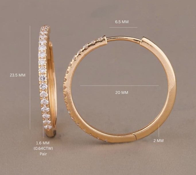 Lab Grown Diamond Hoop Earrings