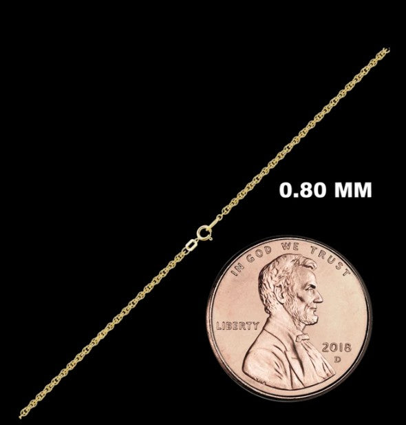 14K gold rope chain necklace worn