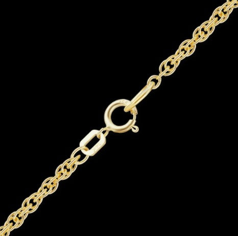 14K gold rope chain necklace by Diamond Circle