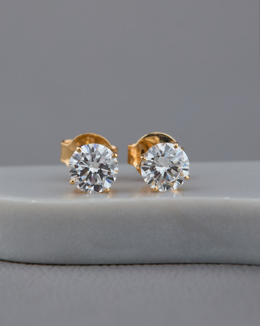 Lab Grown Diamond Stud Earrings Round 0.30 ct. each