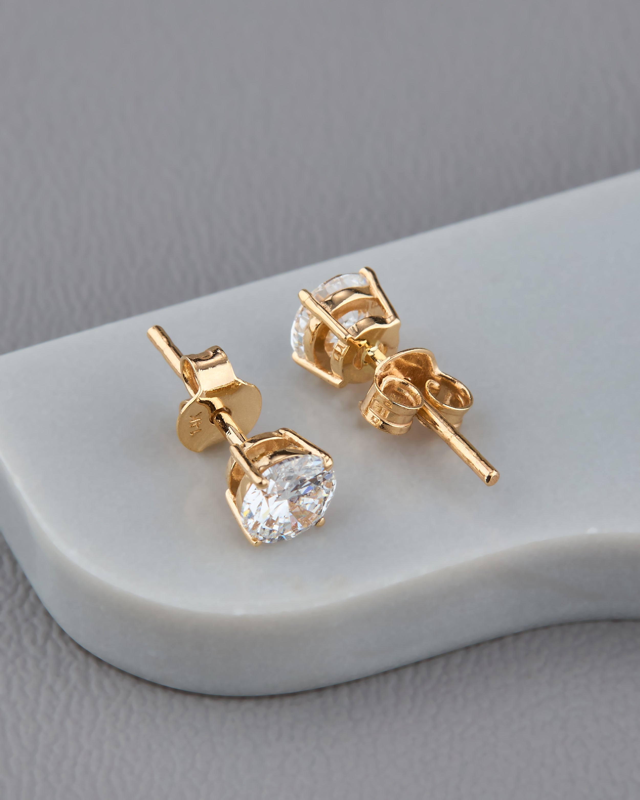 Lab Grown Diamond Stud Earrings Round 0.52 ct. each