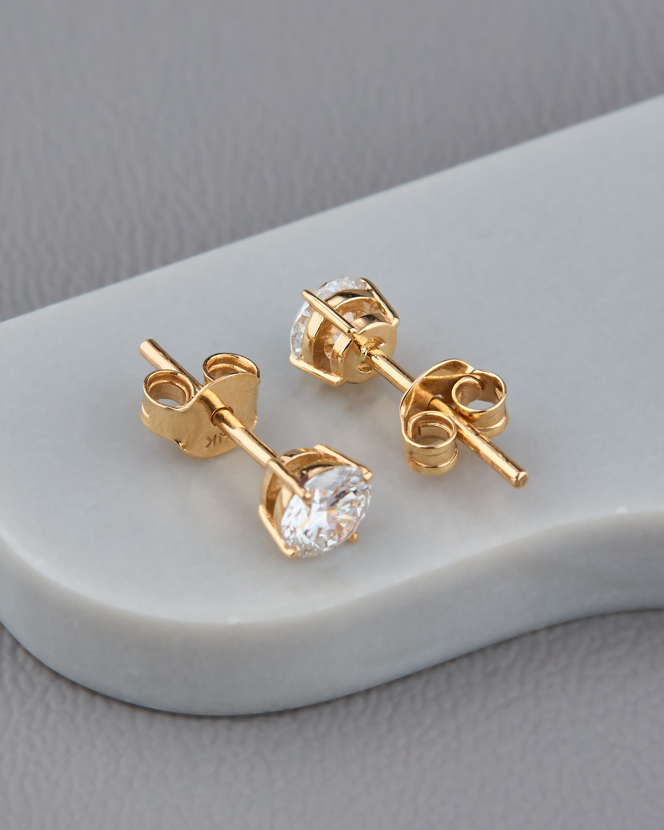 Lab Grown Diamond Stud Earrings Round 0.30 ct. each