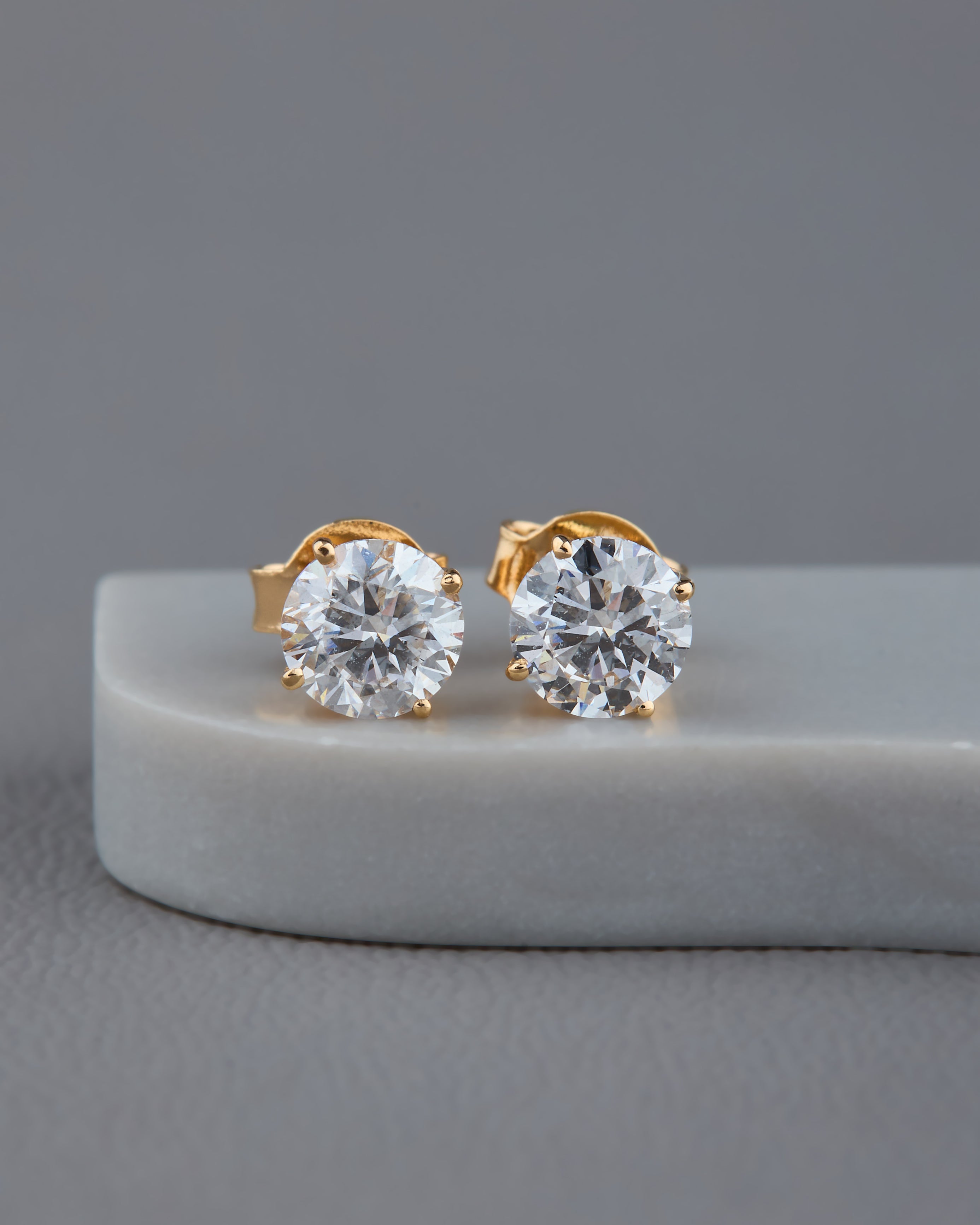 Lab Grown Diamond Stud Earrings Round 0.52 ct. each