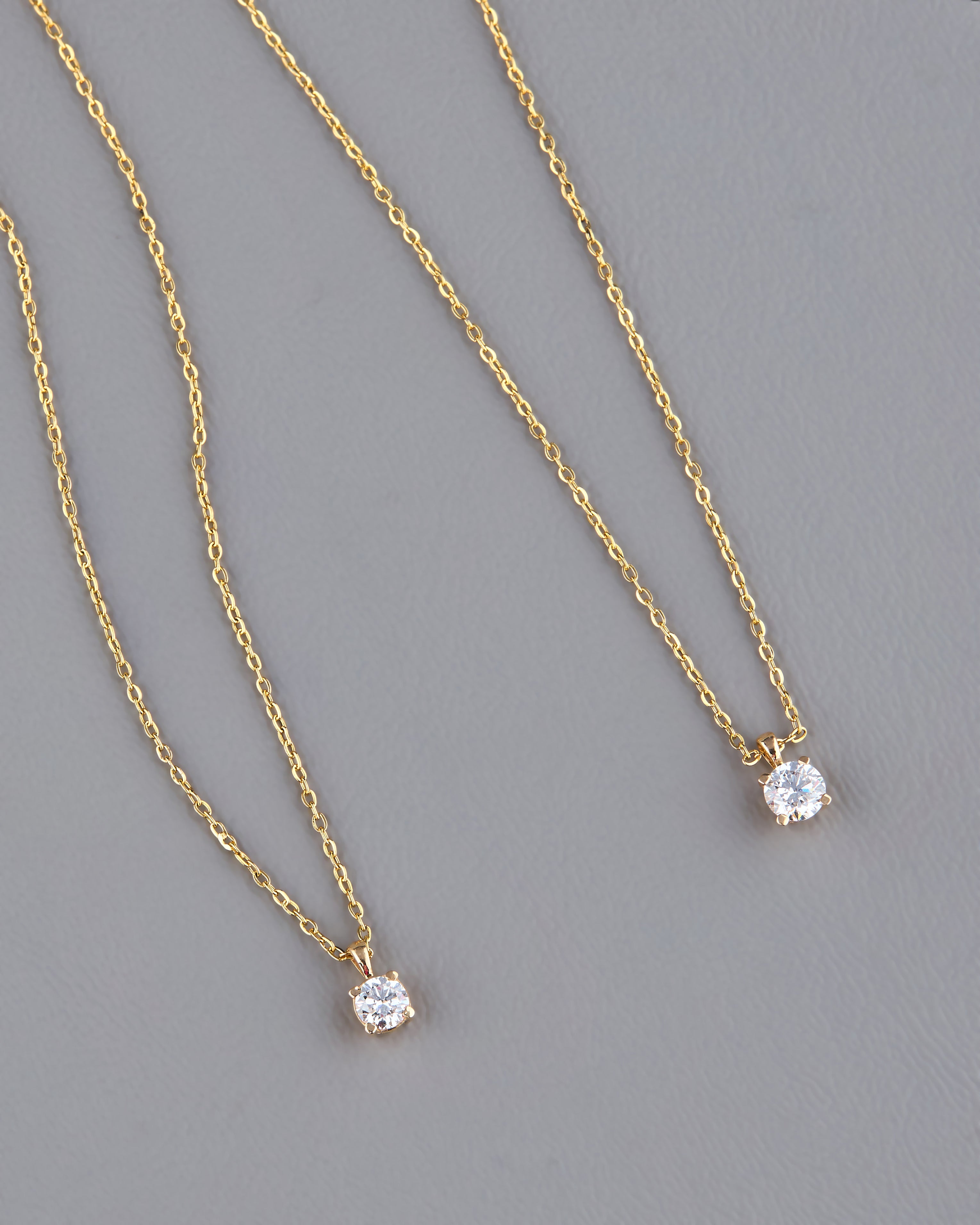 Solitaire (0.50 ct) Pendant in 14K Gold