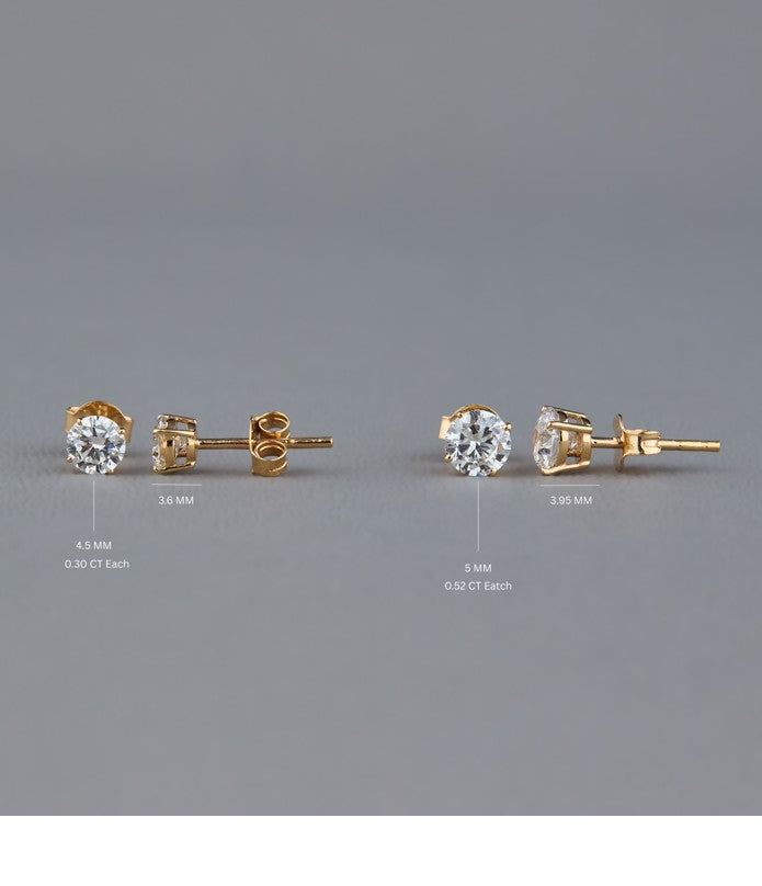 Lab Grown Diamond Stud Earrings Round 0.30 ct. each