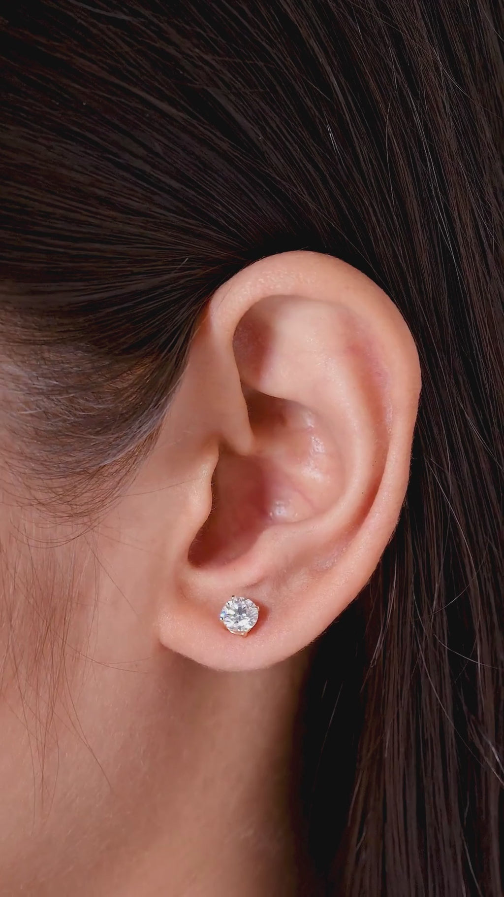 Lab Grown Diamond Stud Earrings Round 0.52 ct. each