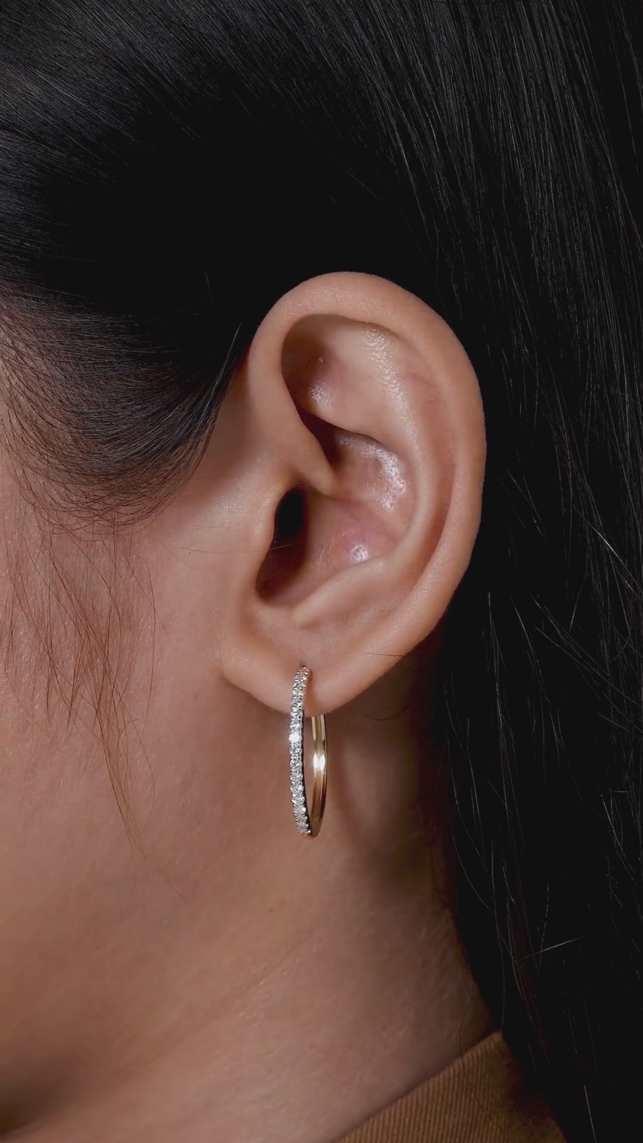 Lab Grown Diamond Hoop Earrings